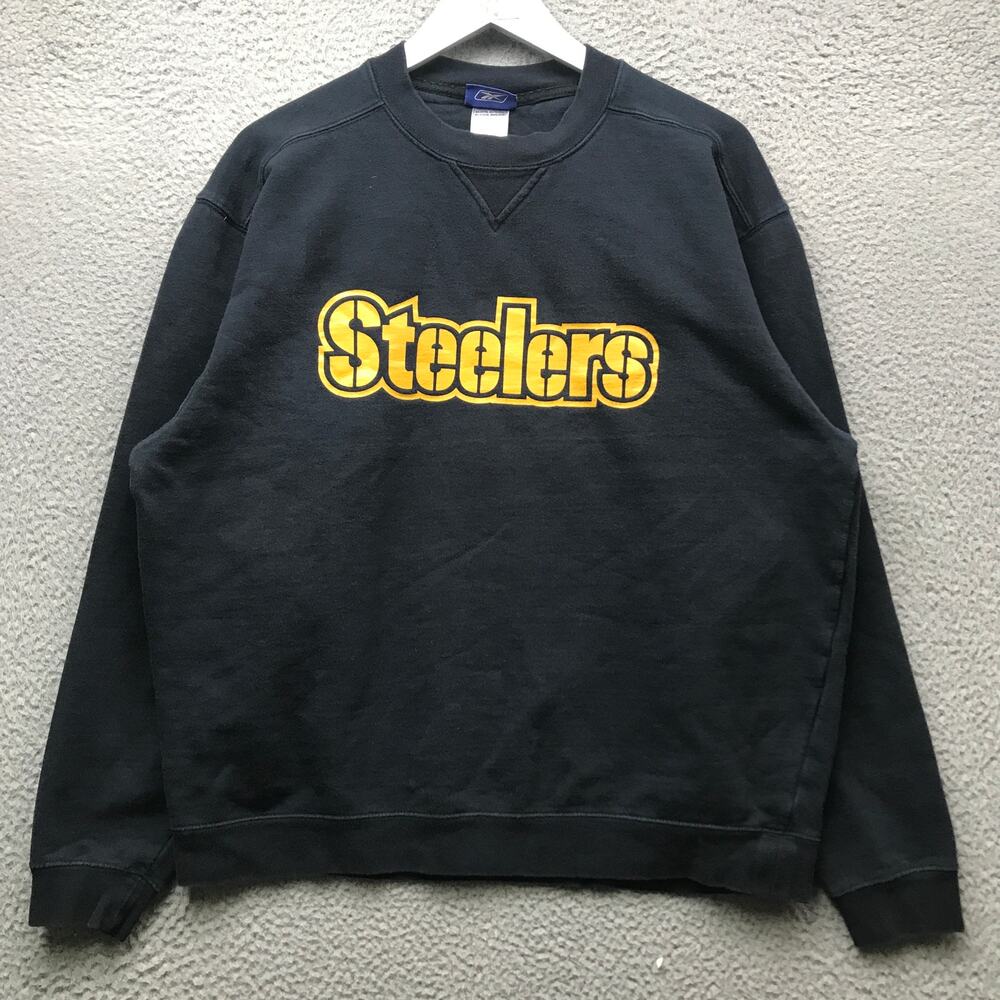 Reebok Black Sweatshirt with Yellow "Steelers" Logo